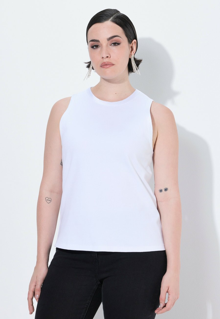 

Топ Ulla Popken RUNDHALS ÄRMELLOS, Snow White/White