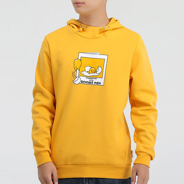 Толстовка Men's adidas neo Gdtm Hdy Sports Yellow, желтый — фото 2