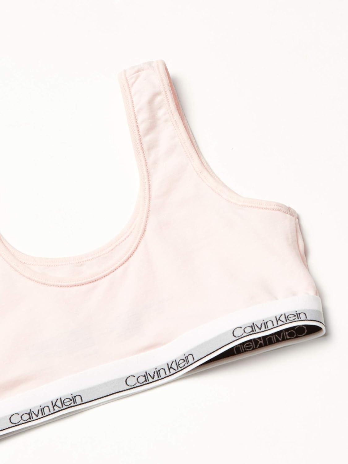 Комплект из 2 бюстгальтеров-бралеттов Calvin Klein Girls Modern Cotton, 2 Pack - Heather Grey, Crystal Pink — фото 2