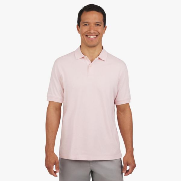 

Мужское поло из однотонной ткани интерлок с коротким рукавом Chaps, цвет pale lilac
