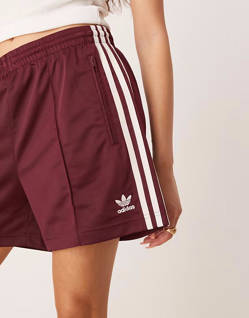 Шорты Adidas Originals Firebird бордового цвета — фото 3