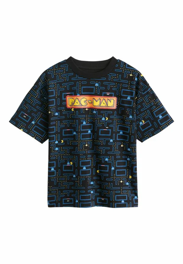 Футболка стандартного кроя с официальным принтом pac-man. Next, Black Multi