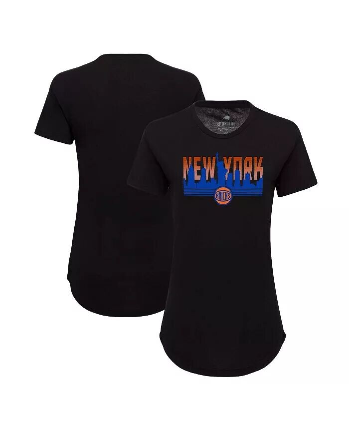 

Женская футболка New York Knicks Phoebe Super Soft Tri-Blend Sportiqe, черный