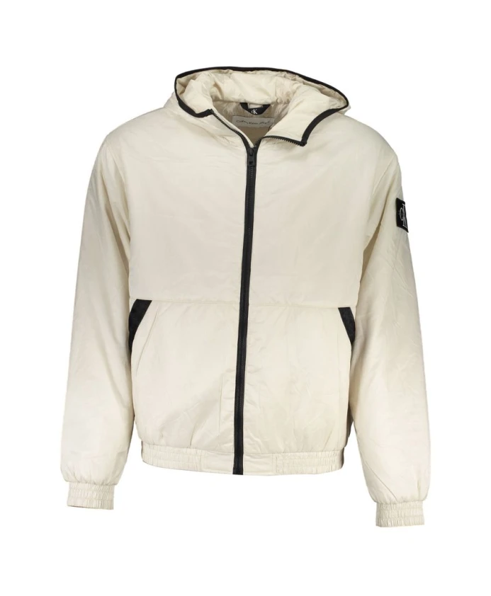 

Элегантная бежевая куртка с капюшоном Calvin Klein, бежевый