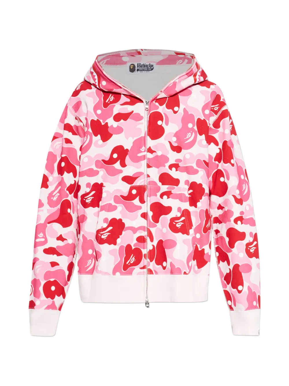 

Камуфляжная худи на молнии A Bathing Ape, розовый
