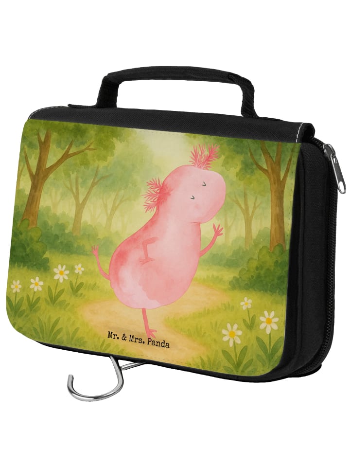 

Mr. & Mrs. Panda Косметичка с изображением танцующего аксолотля, без надписи, белого цвета