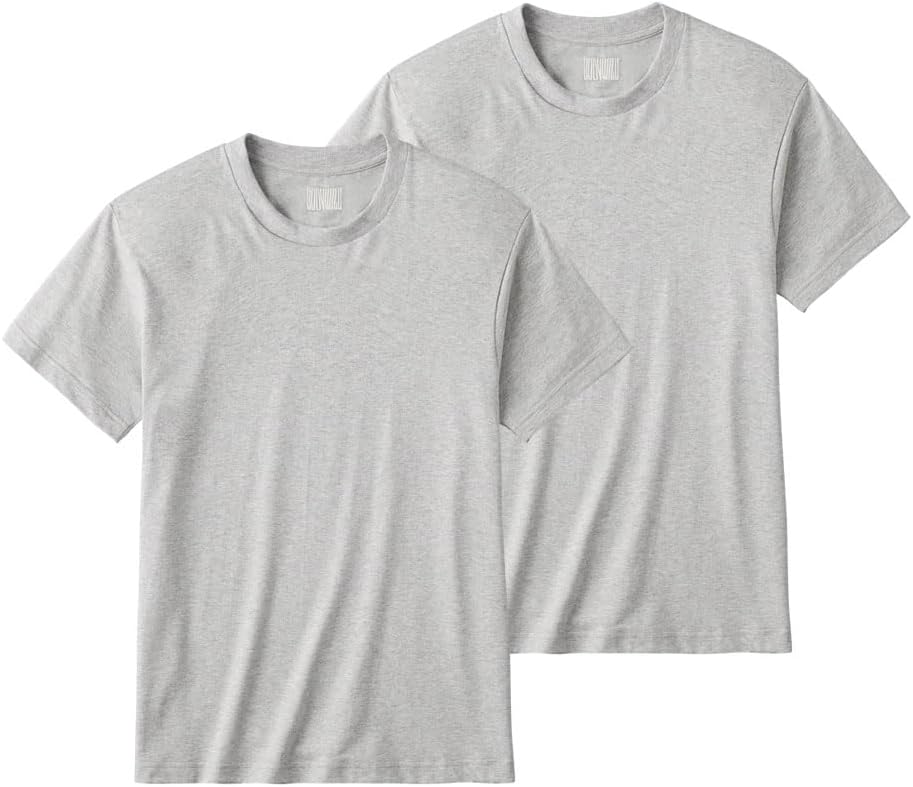 

Мужская футболка Body Wild с коротким рукавом и круглым вырезом, 100% хлопок Tenjiku, комплект из 2 штук, светло-серый