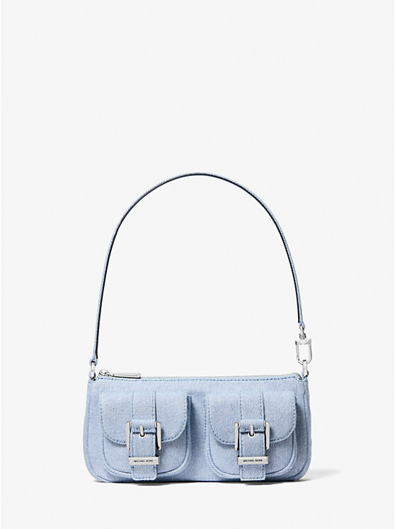 

Маленькая джинсовая сумочка Zoe Michael Kors, синий