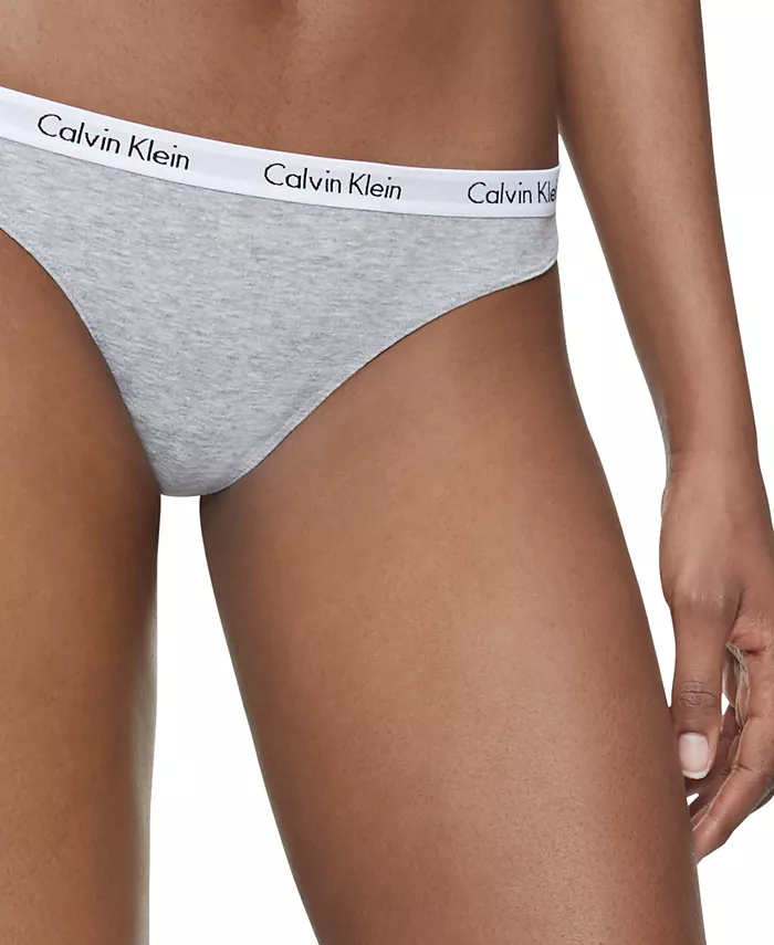 Карусель Хлопковые Трусы-стринги 3 шт. QD3587 Calvin Klein, мультиколор — фото 4