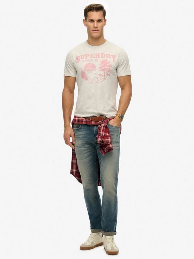 Футболка с графическим рисунком lo-fi outdoor mono свободного кроя с коротким рукавом Superdry, цвет Ice Grey Marl — фото 3