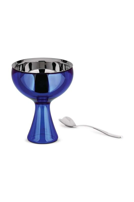 

Чашка для мороженого Big Love с ложкой Alessi, темно-синий