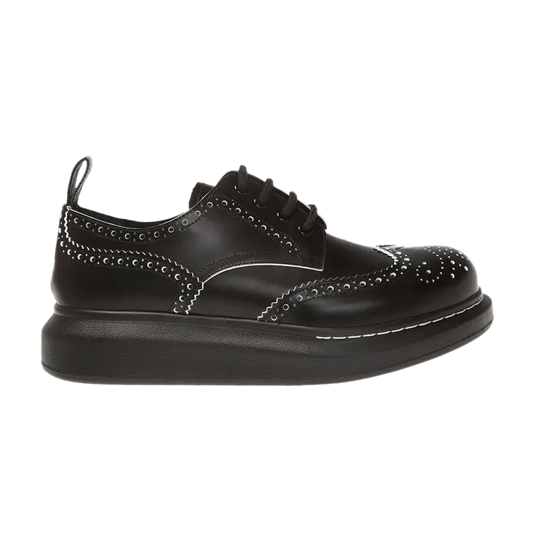 Кроссовки Alexander McQueen Alexander McQueen Wmns Derby Flat 'Black White', черный