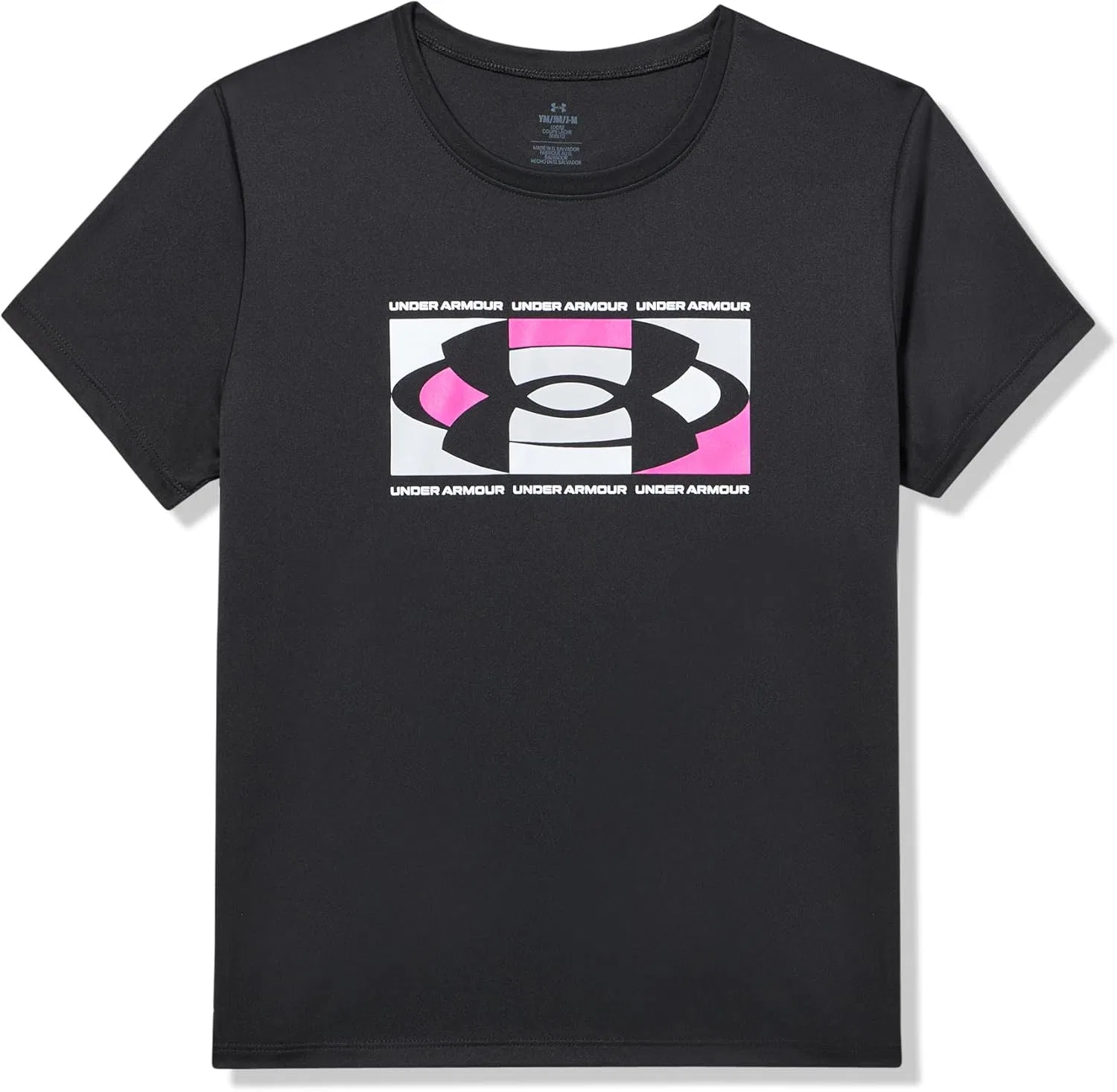 Футболка для девочек Under Armour Tech Big Logo, Black/White