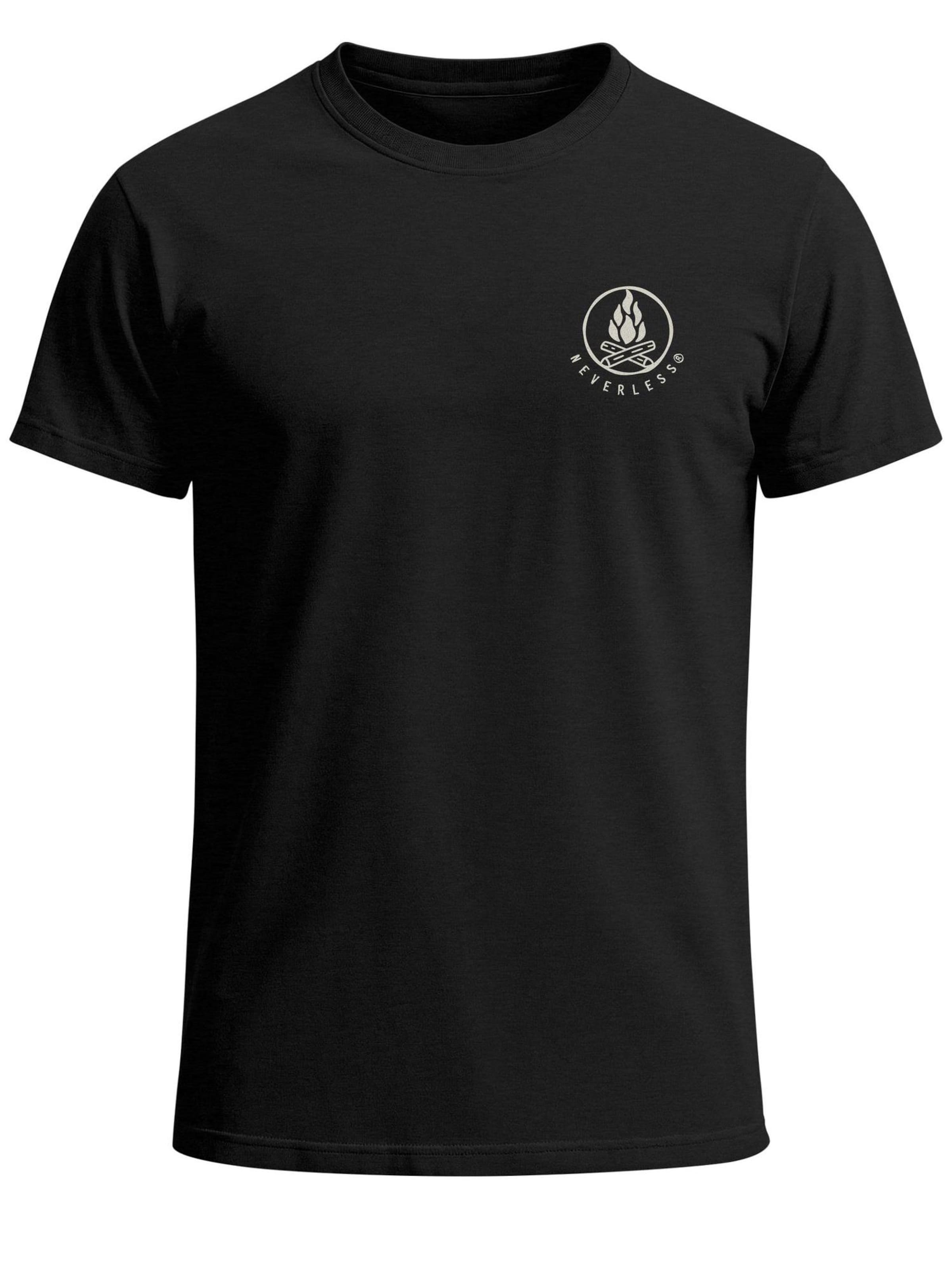 

Neverless Футболка 'Campfire' в черном цвете