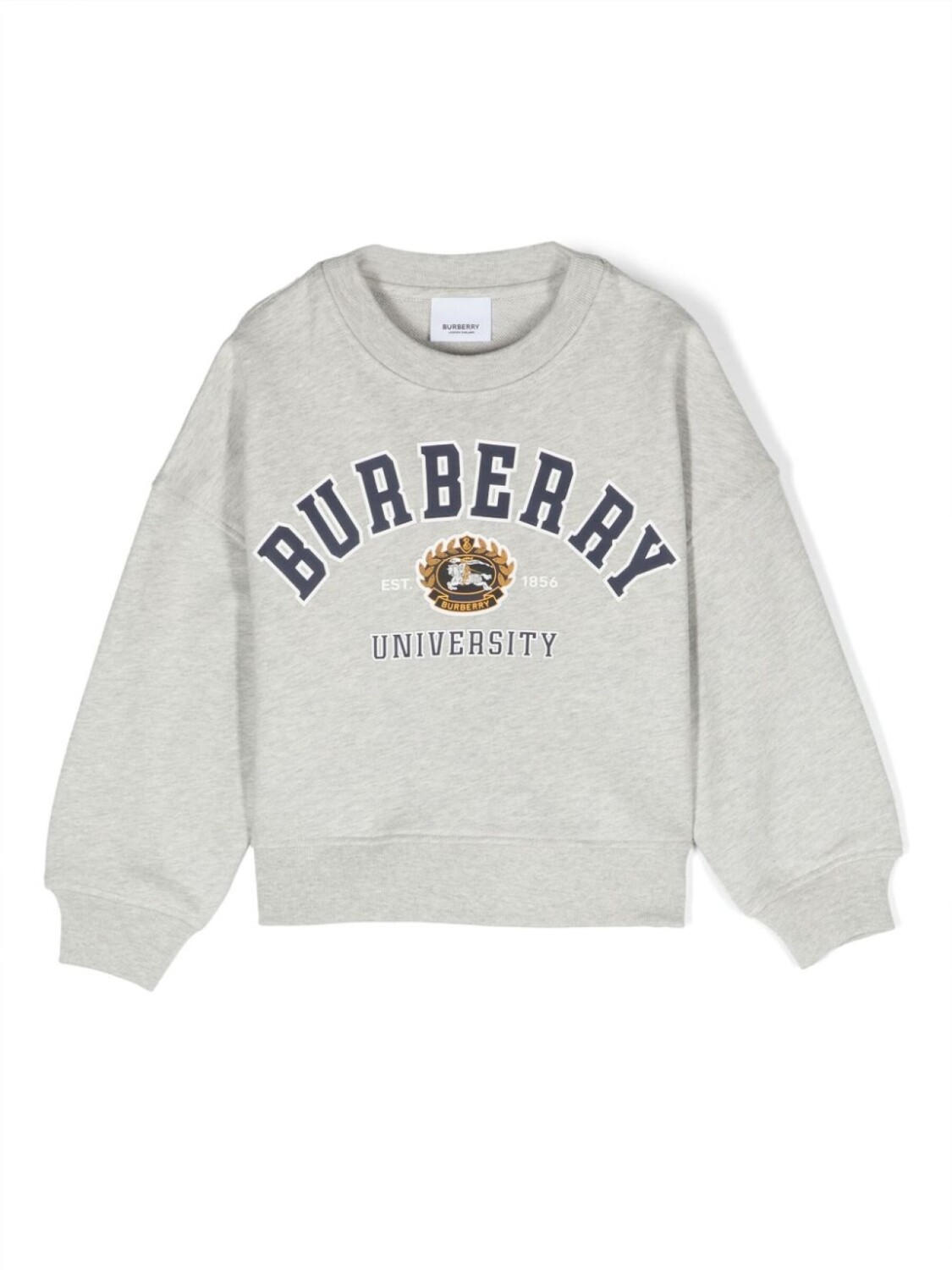 

Burberry Kids толстовка с тисненым логотипом, серый
