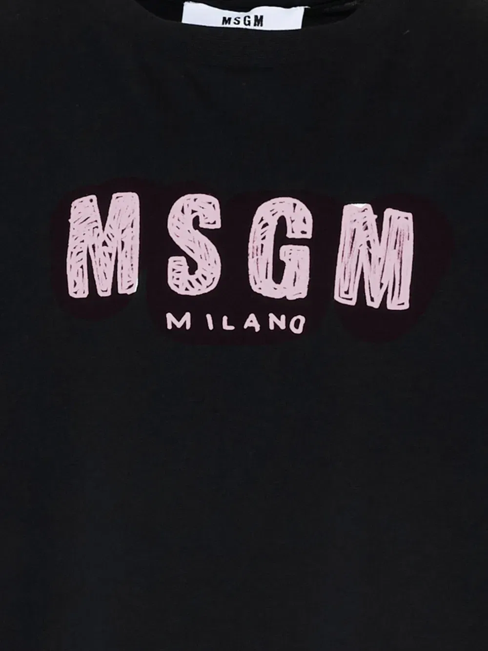 Футболка с логотипом и короткими рукавами Msgm Kids, черный — фото 3