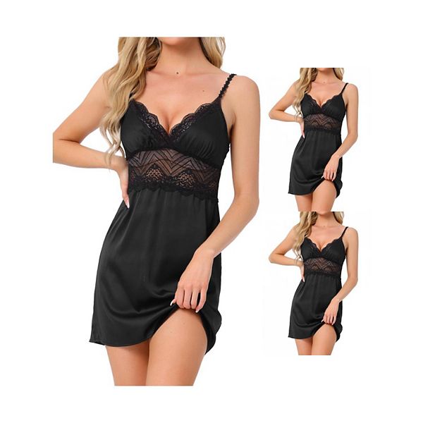 

3 предмета: женский атласный ночнушка-бэбидолл с кружевом Inspire Chic