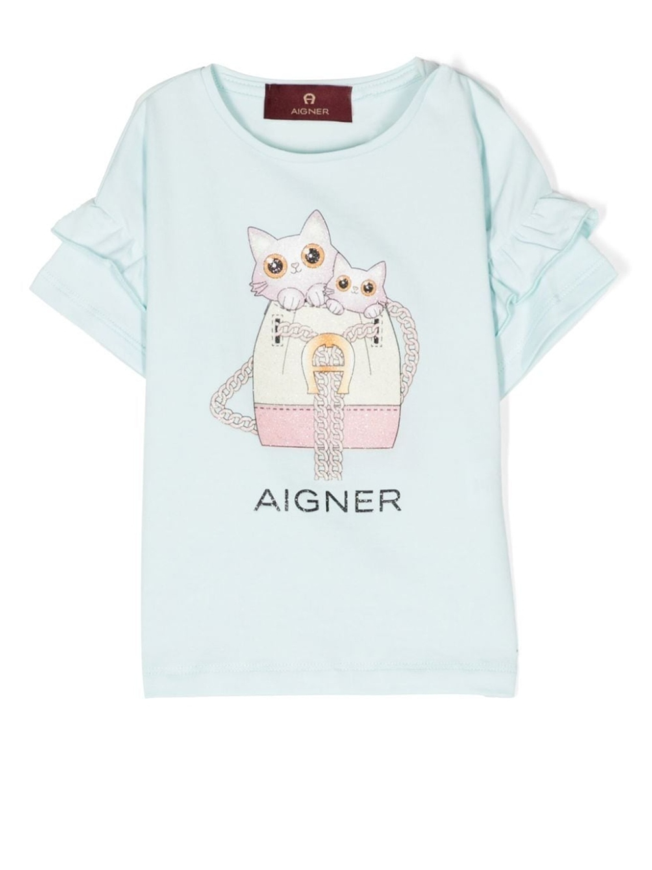 

Aigner Kids футболка с принтом, синий