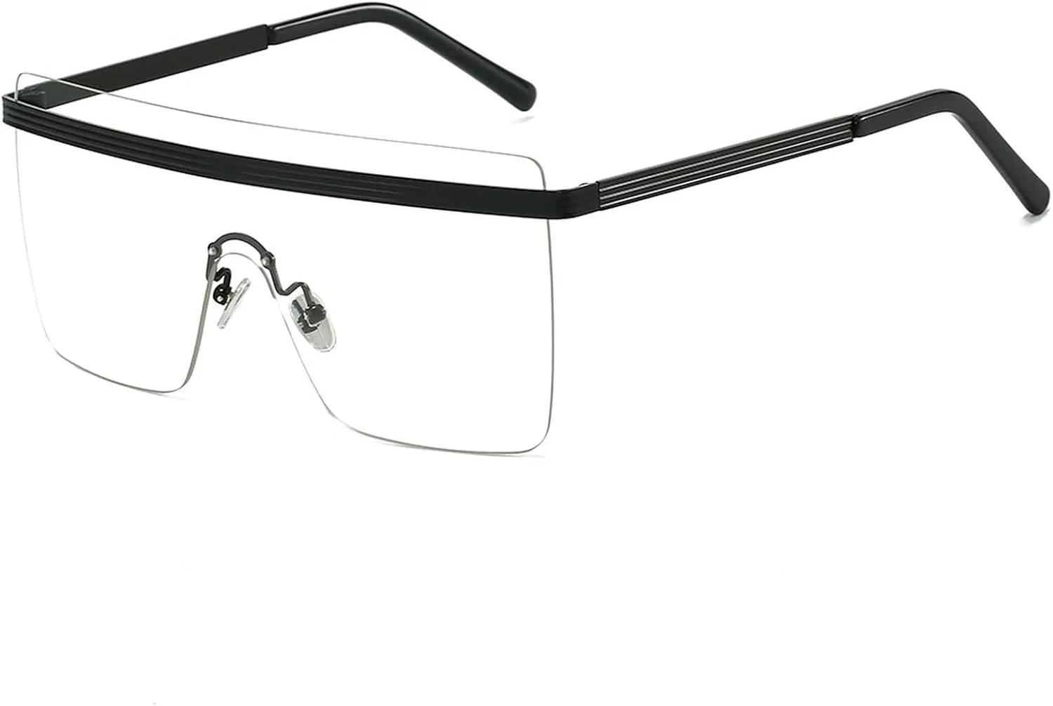 

Винтажные большие квадратные солнцезащитные очки-щиток для женщин, модные солнцезащитные очки 2025 года в крупной оправе с защитой от УФ-излучения mincl, Clear