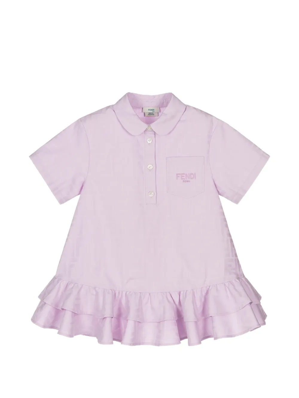 

Платье-рубашка с оборками Fendi Kids, фиолетовый