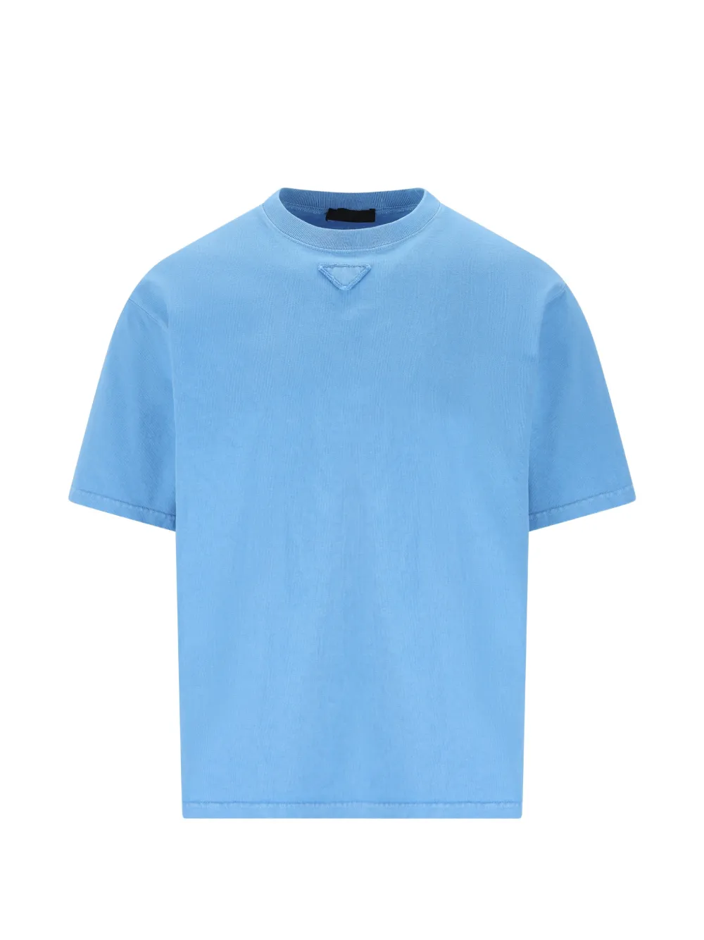 

Футболка с треугольной нашивкой Prada, синий