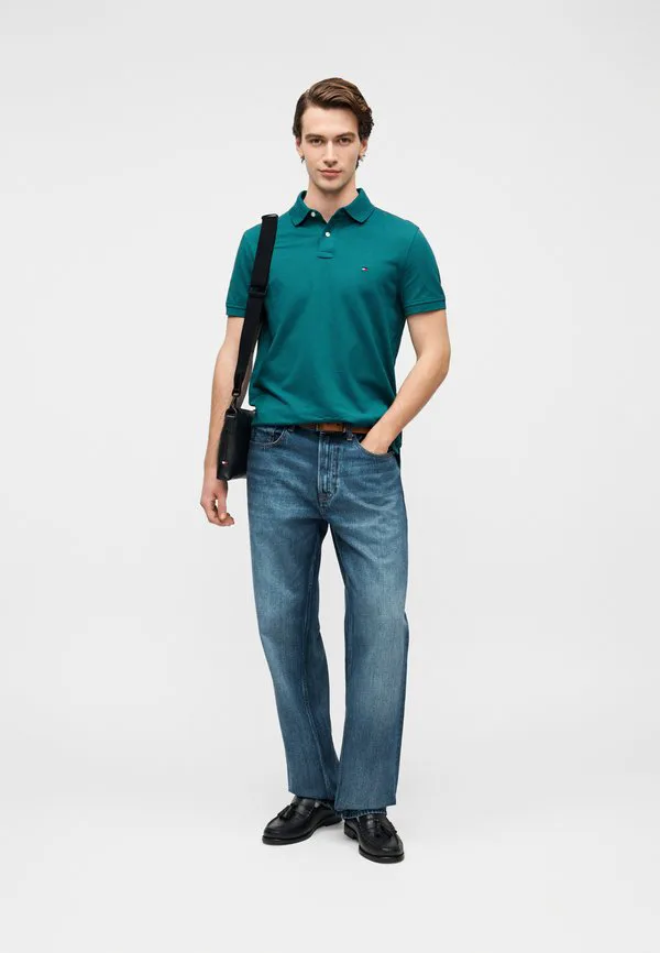 Рубашка-Поло из пике стандартного кроя 1985 года Tommy Hilfiger, Deep Ocean — фото 2