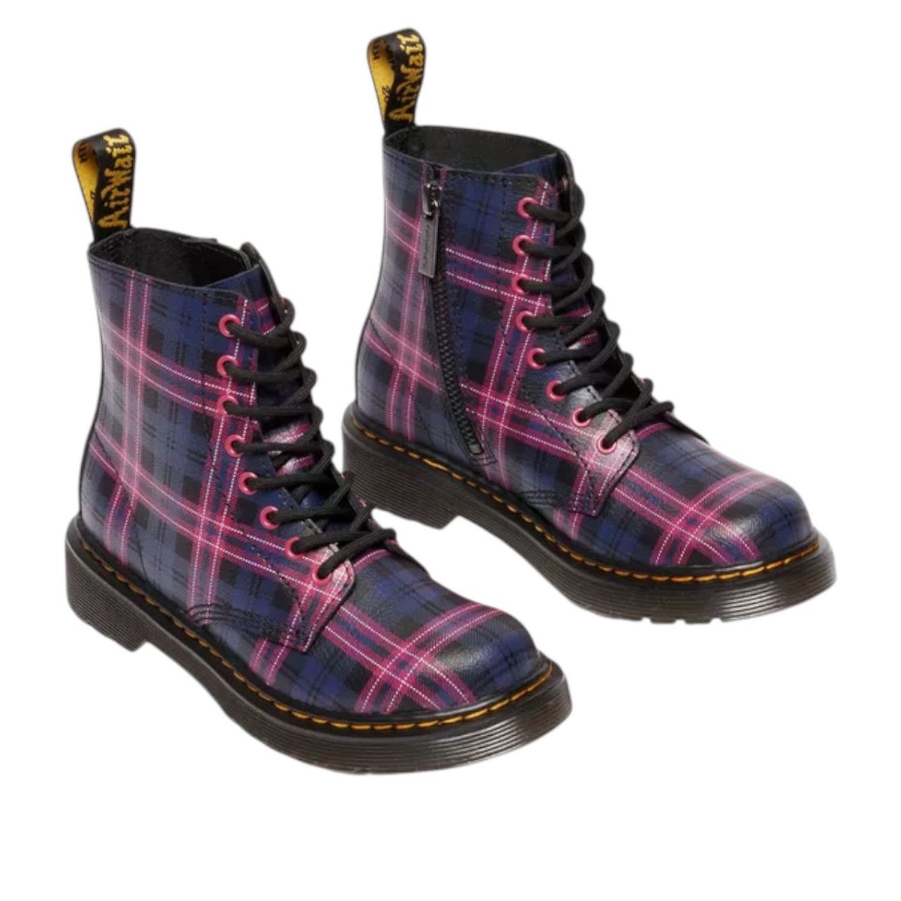 (GS) Детские ботинки Dr. Martens 1460 Pascal, цвет «Черный с разноцветными вставками» — фото 2