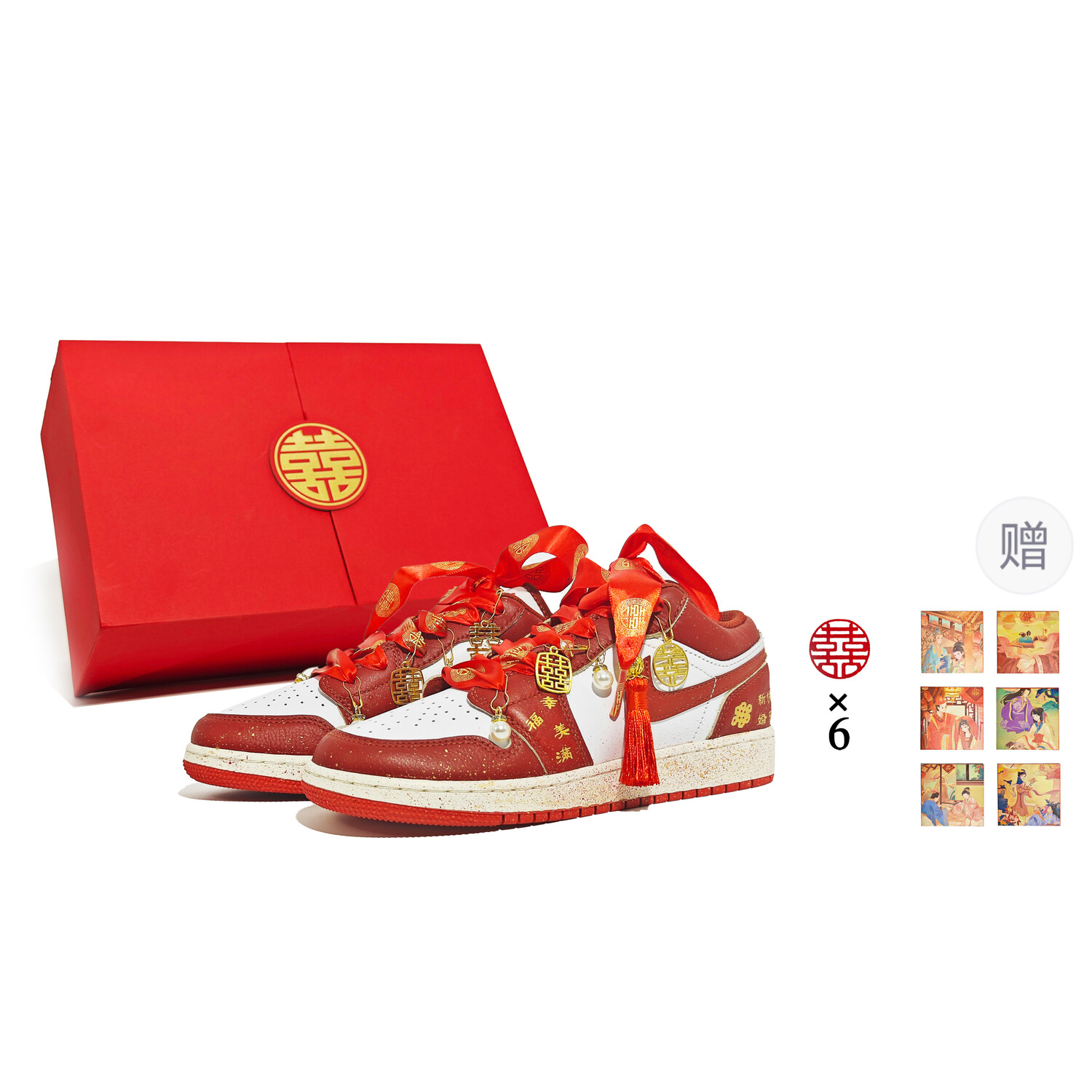 

Кроссовки Air Jordan 1 Kids' Basketball Shoes Grade School, красный