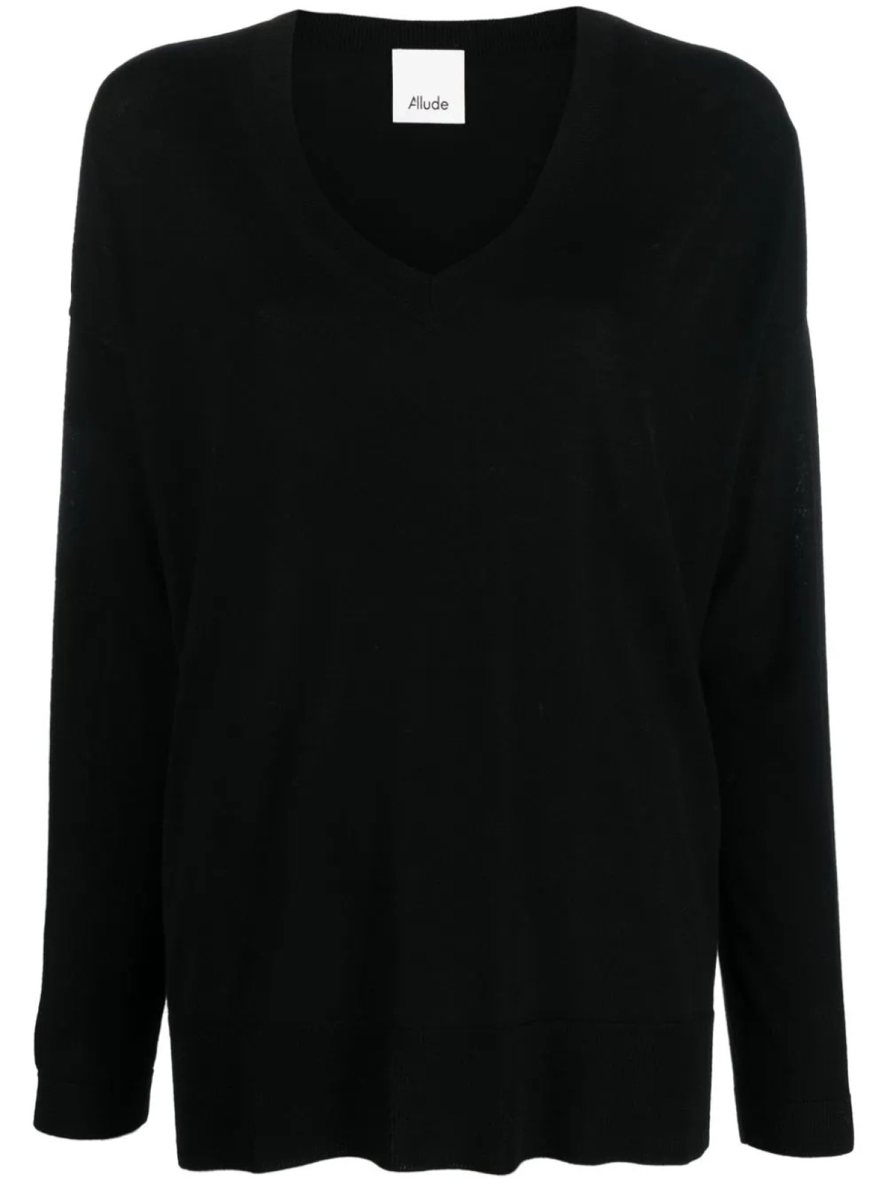 

Allude джемпер тонкой вязки с V-образным вырезом, черный