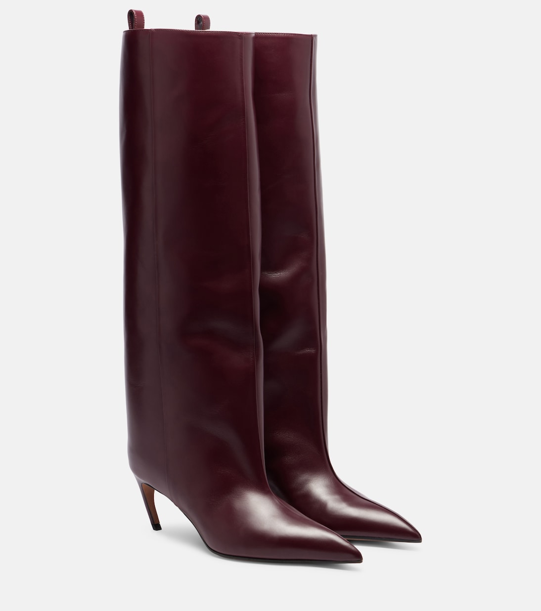 Сапоги Lea 90 из кожи до колена The Attico, Mauve