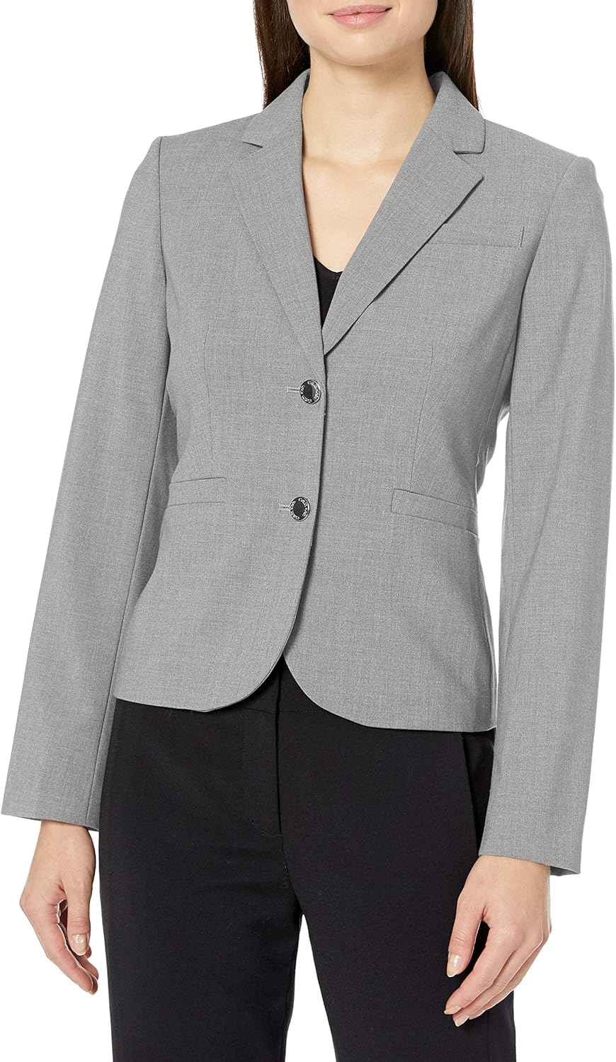 

Женский блейзер Calvin Klein Lux на двух пуговицах (Petite, Standard и Plus), Tin