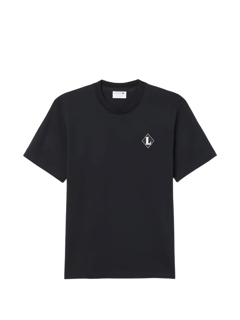 Футболка с круглым вырезом и логотипом Lacoste, черный