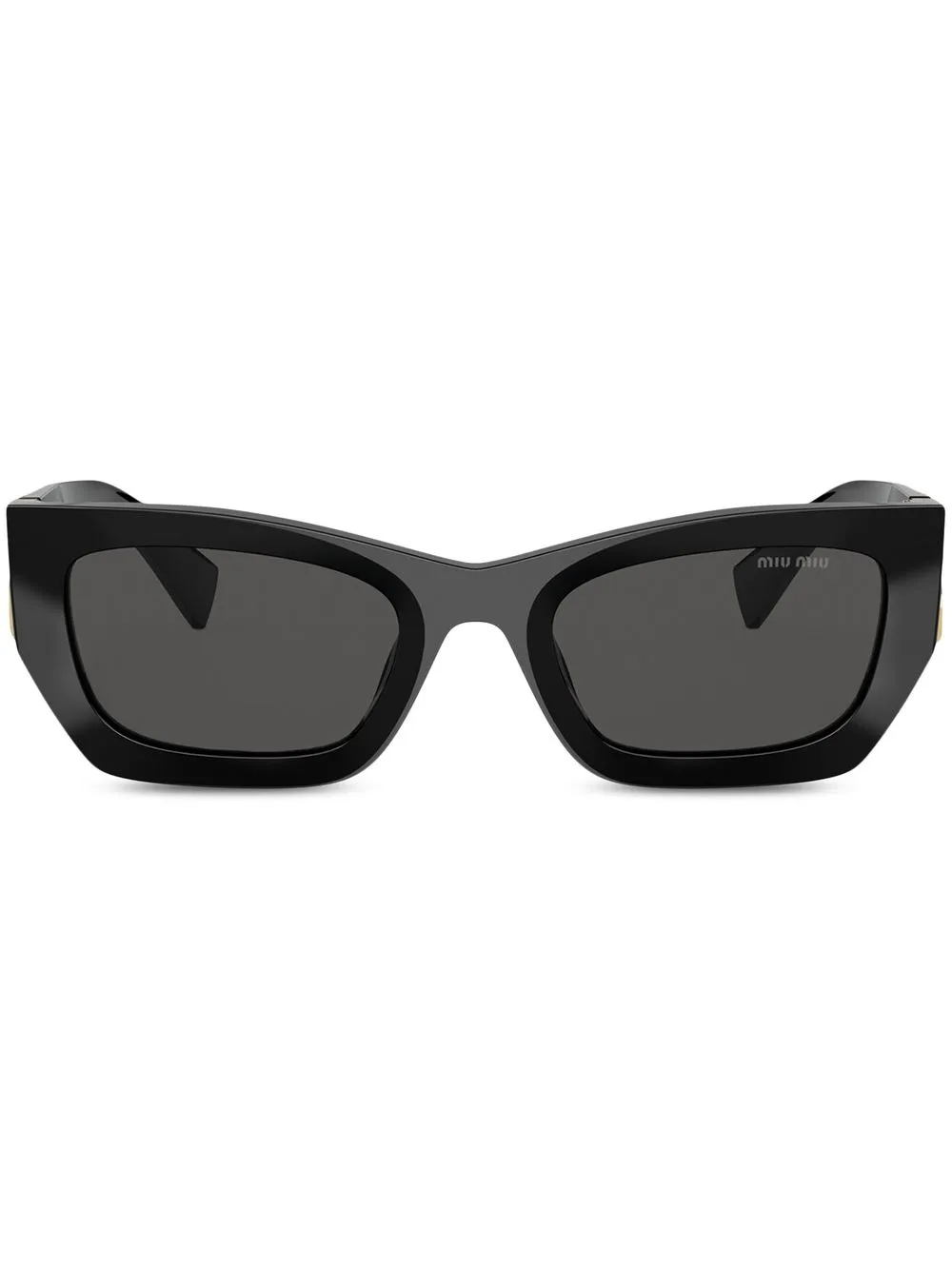 

Солнцезащитные очки в прямоугольной оправе Miu Miu Eyewear, черный