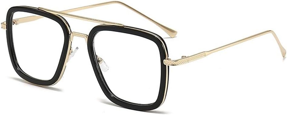 

Винтажные солнцезащитные очки-авиаторы квадратной формы для мужчин и женщин, металлические прямоугольные, винтажные, прозрачные, модные солнцезащитные очки Kelukes, 7-gold Frame