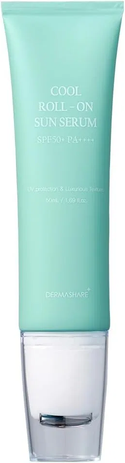 Солнцезащитный ролл-он SPF50+ PA++++ охлаждающий DERMASHARE с ниацинамидом и CICA, 50 г, синий