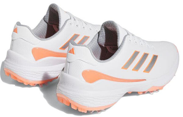 Кроссовки (WMNS) Adidas ZG23 Golf Shoes 'Cloud White Silver Metallic Coral Fusion', белый — фото 4