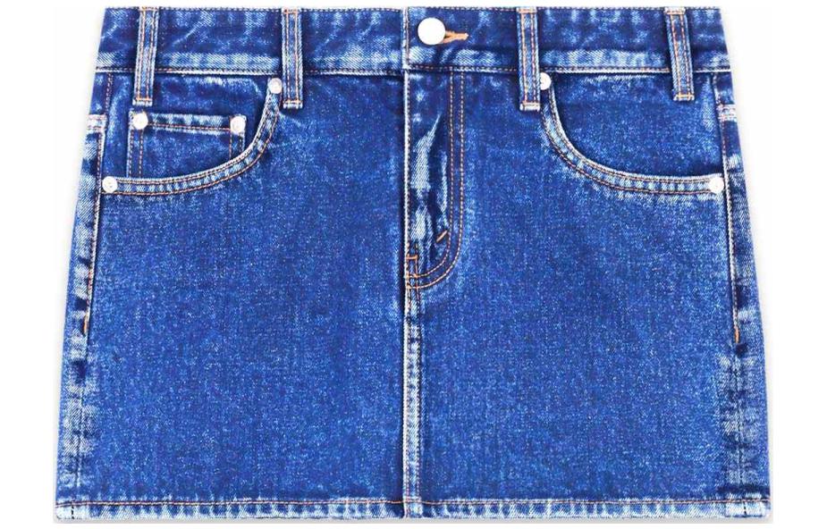 

WE11DONE Джинсовая короткая юбка женская синяя