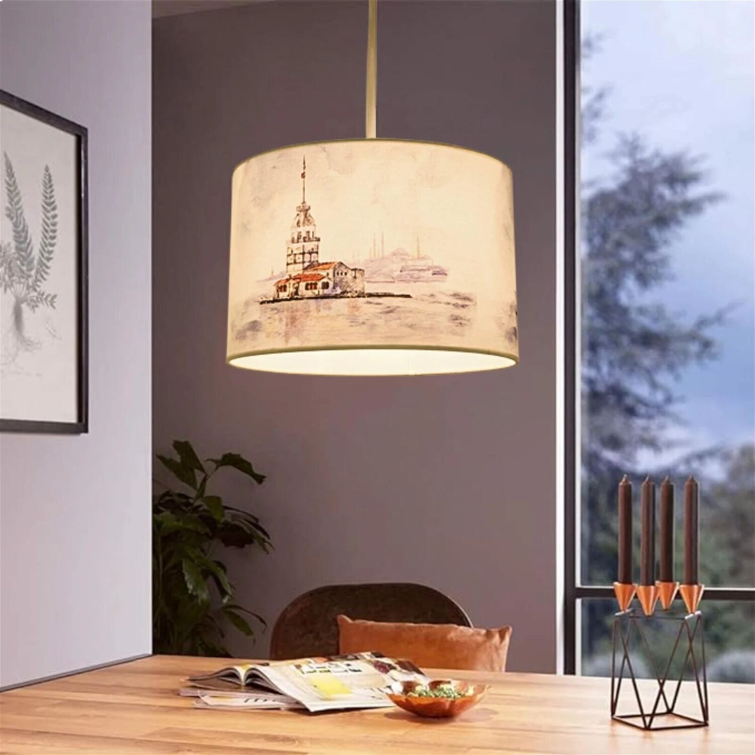 

Подвесной светильник Evidea Lighting Maiden's Tower с узором - разноцветный - 70 см