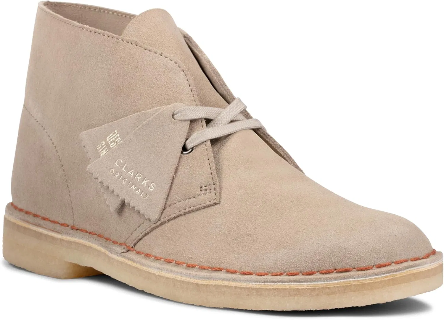 Ботинки Chukka Clarks Wallabee, песочная замша — фото 4