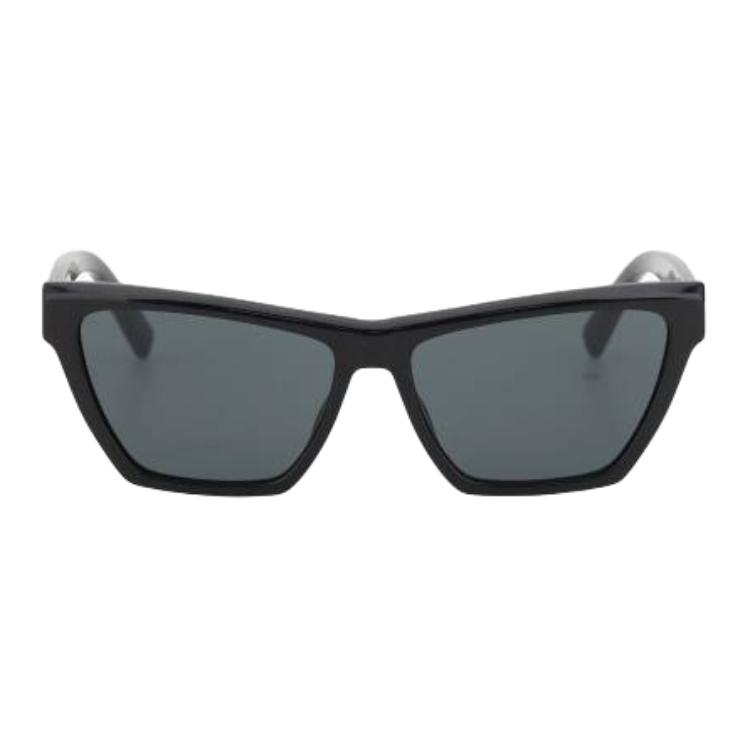 SAINT LAURENT Пластиковые ацетатные солнцезащитные очки нестандартной формы женские черные, Black — фото 3