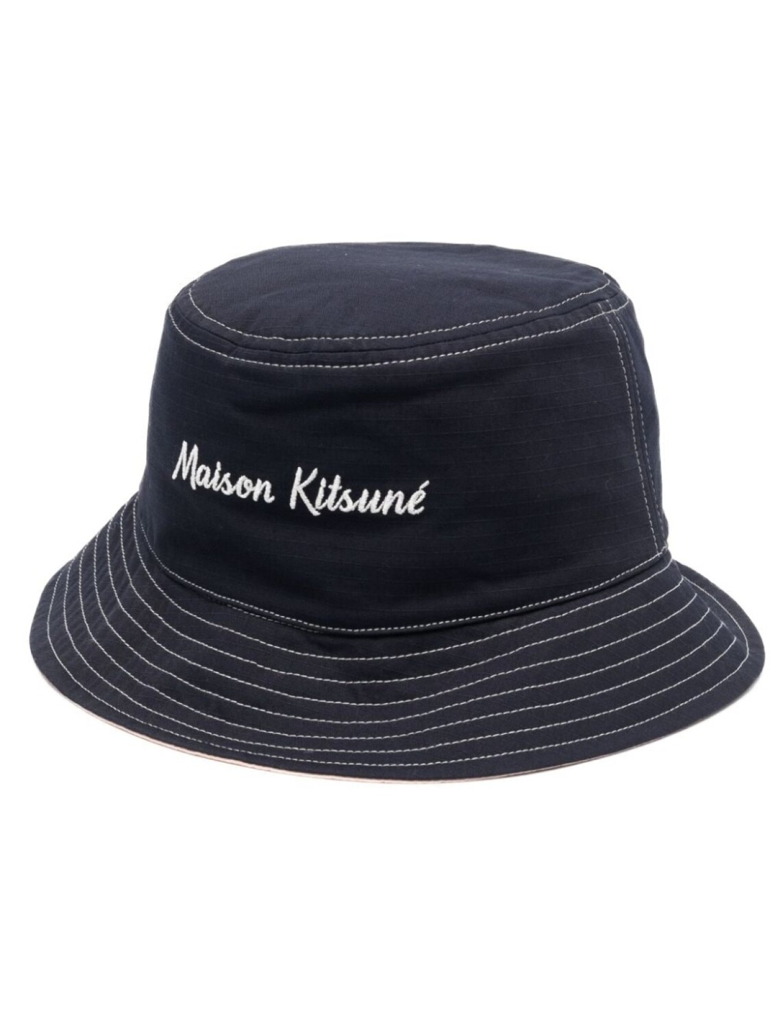 

Maison Kitsuné панама с вышитым логотипом, синий