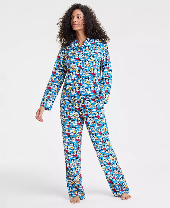 

Женский комплект фланелевой пижамы Mickey Mouse & Minnie Mouse Parade Balloon Disney | Macy'S