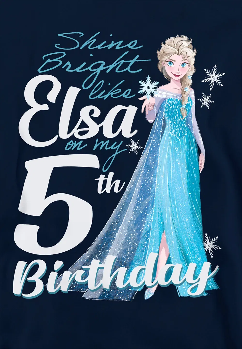 Детский худи Disney Frozen «Яркая как Эльза», темно-синий — фото 2