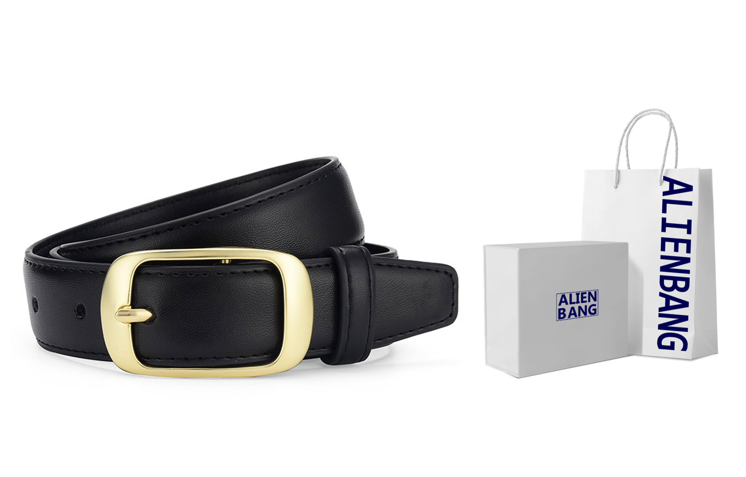 

Ремень женский из коровьей кожи, ширина 2,8 см ALIEN BANG, Brown Box