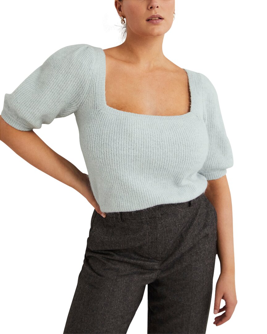 

Boden Square Neck Пушистый джемпер из мохера и шерсти, цвет multi