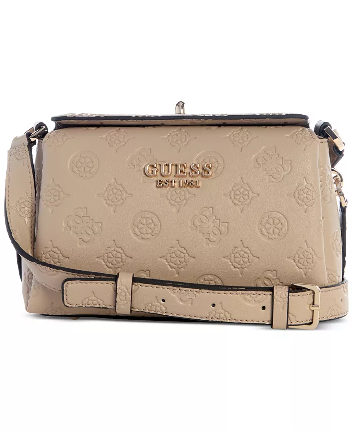 

Феба мини-сумка через плечо GUESS, коричневый/бежевый