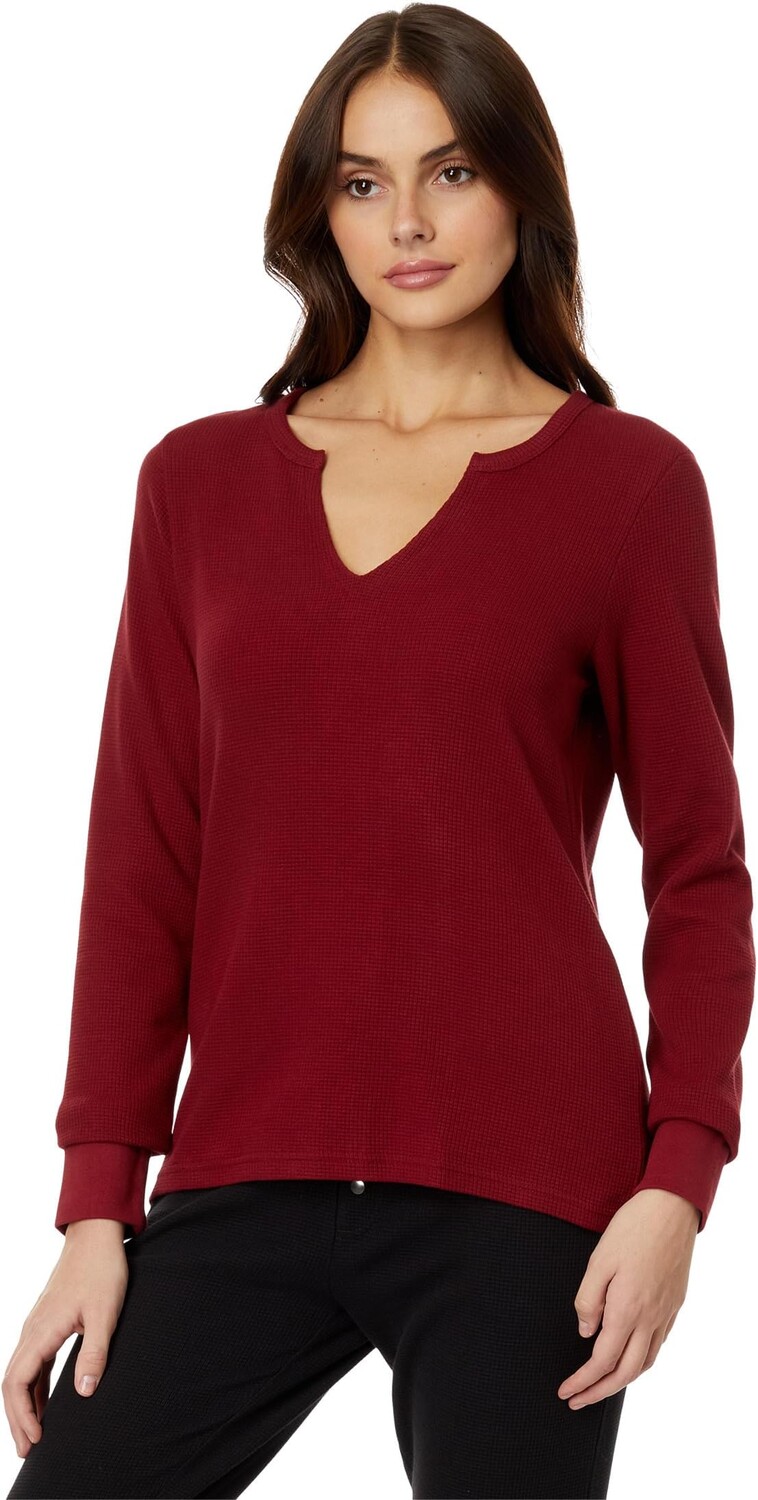 

Топ PACT Thermal Waffle Henley, цвет Pomegranate