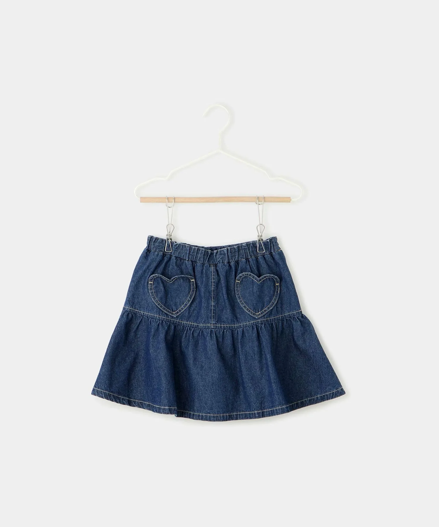 Джинсовая юбка с карманом в форме сердца и подштанниками ROPE' PICNIC KIDS, Navy (40)