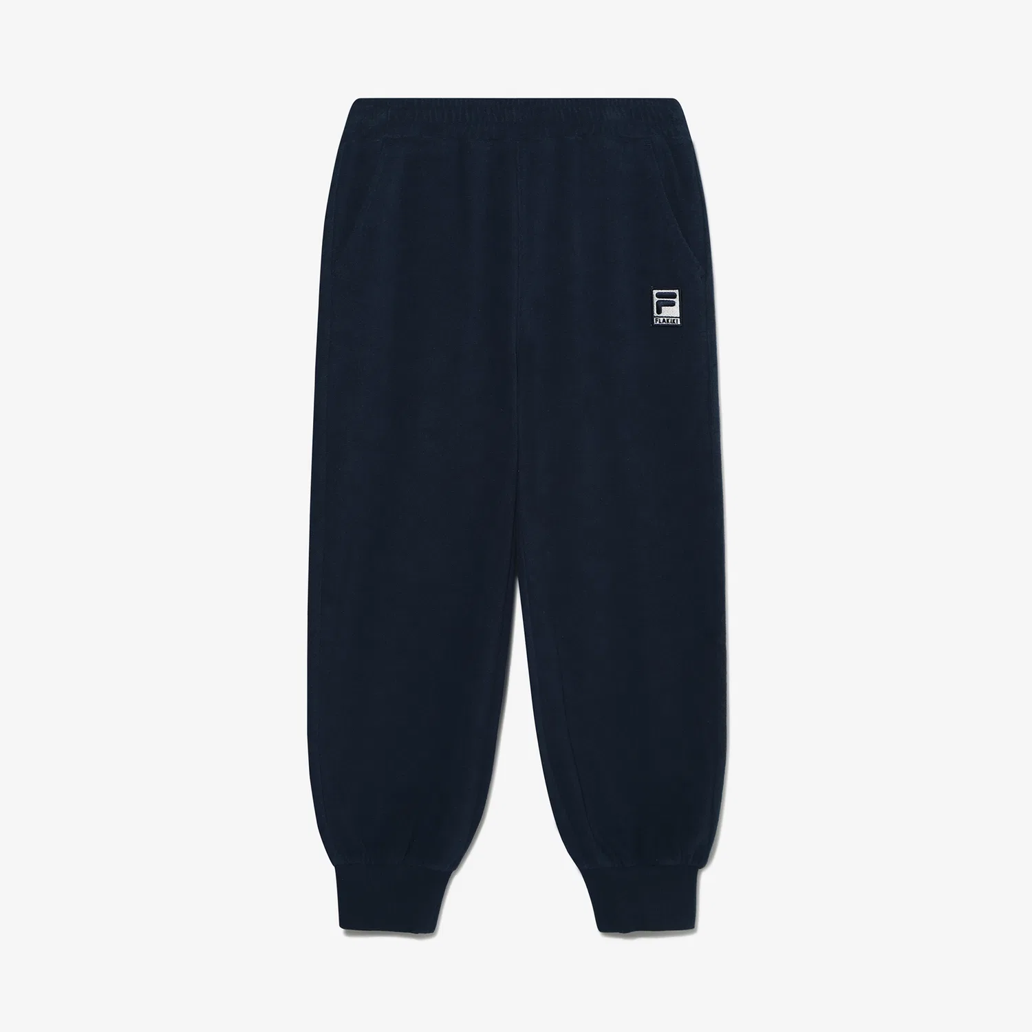 Детские джоггеры из махровой ткани Fila Kids x Plakiki, сине-тёмно-синие