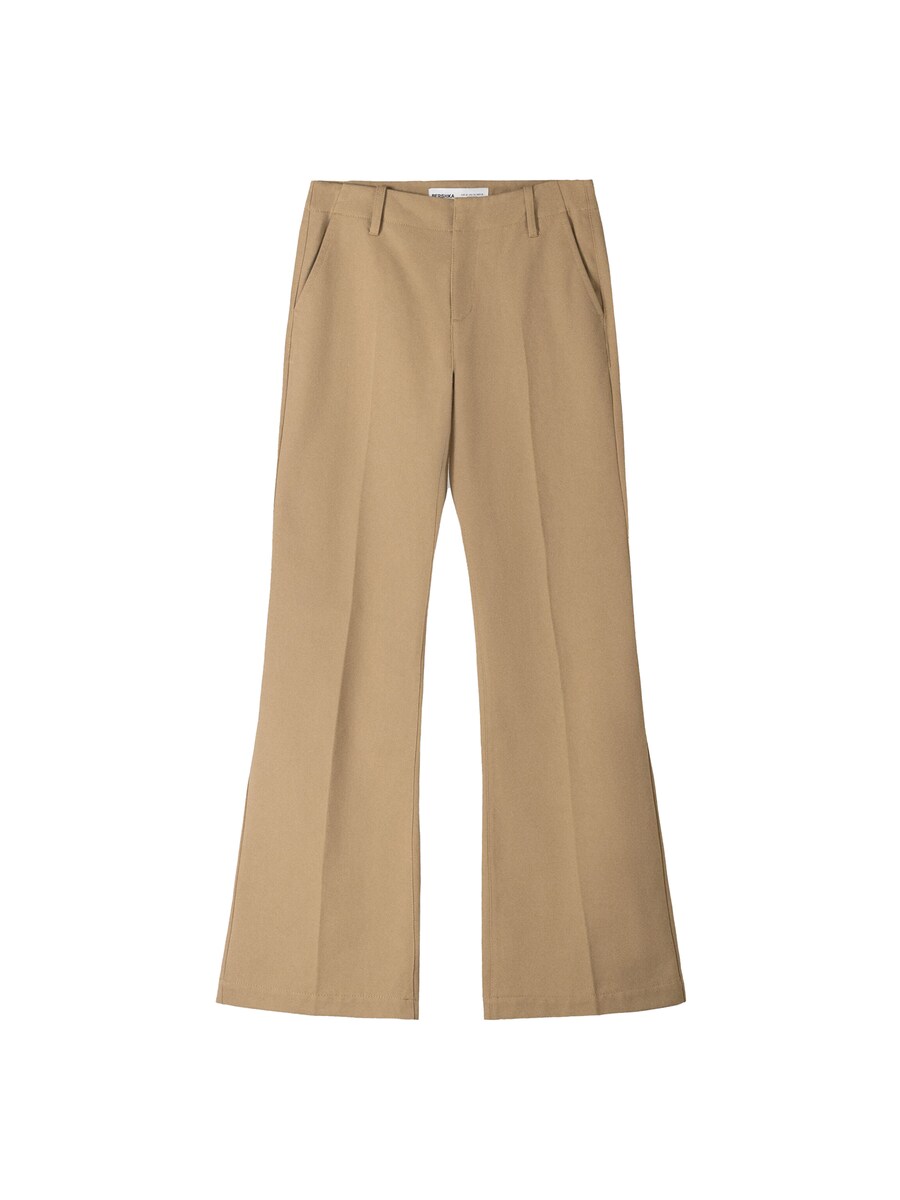 

Брюки Bershka Flared Pleated Pants, кэмел